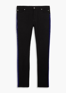 Balmain - Slim-fit crystal-embellished denim jeans - Black - 32