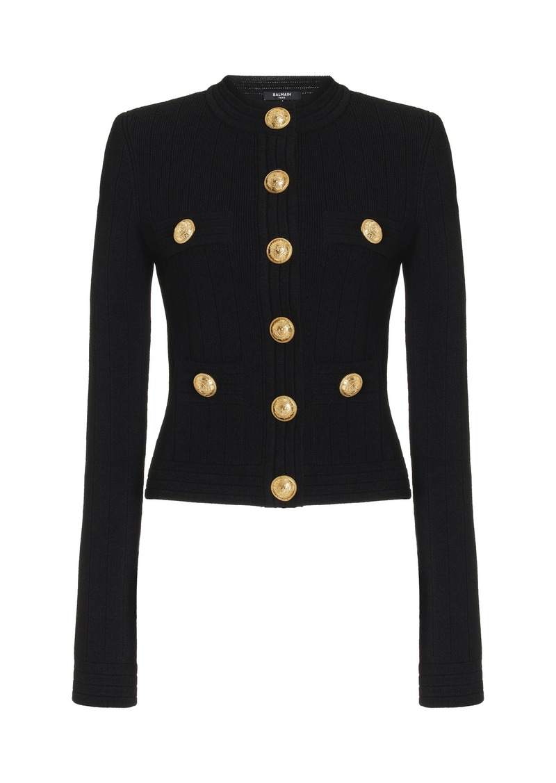 Balmain - Tailored Knit Cardigan - Black - FR 36 - Moda Operandi