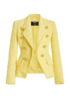Balmain - Tailored Tweed Blazer - Yellow - FR 42 - Moda Operandi