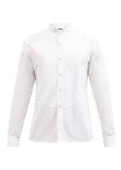 Balmain - Wing-collar Cotton-oxford Tuxedo Shirt - Mens - White