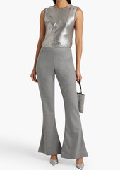 Balmain - Wool-blend twill flared pants - Gray - FR 42