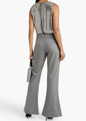 Balmain - Wool-blend twill flared pants - Gray - FR 42