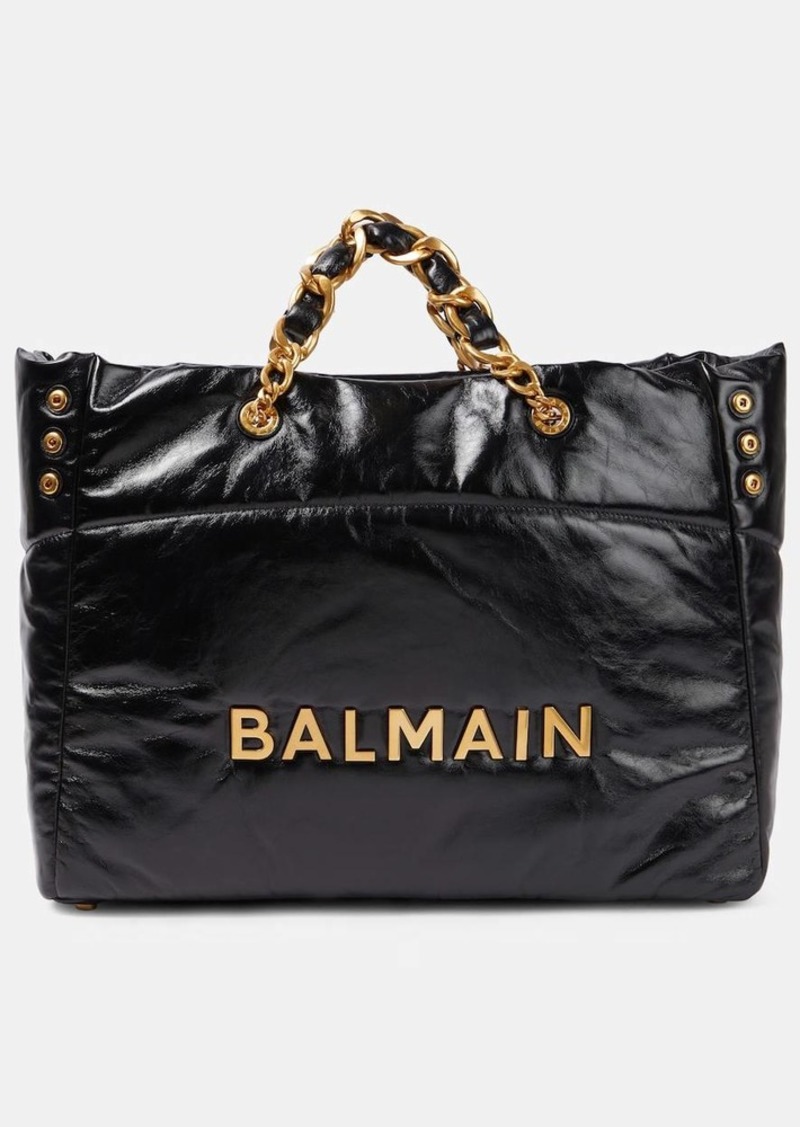 Balmain 1945 padded leather tote bag