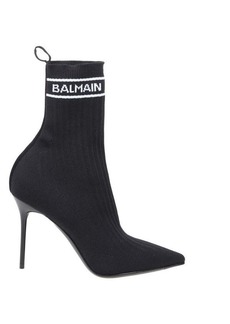 BALMAIN ANKLE BOOT IN STRETCH FABRIC