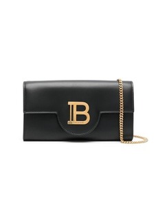 BALMAIN B-Buzz leather wallet on chain