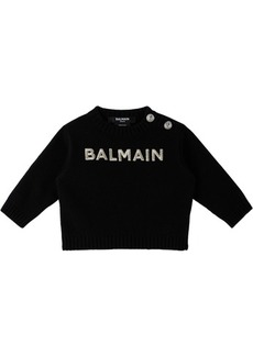Balmain Baby Black Embroidered Sweater