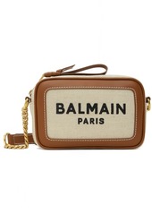 Balmain Beige B-Army Canvas & Leather Bag