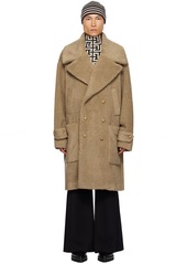 Balmain Beige Double-Breasted Coat