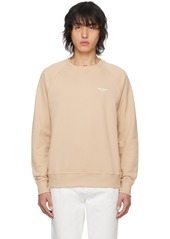 Balmain Beige Flocked Sweatshirt