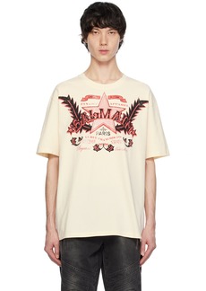 Balmain Beige Western T-Shirt