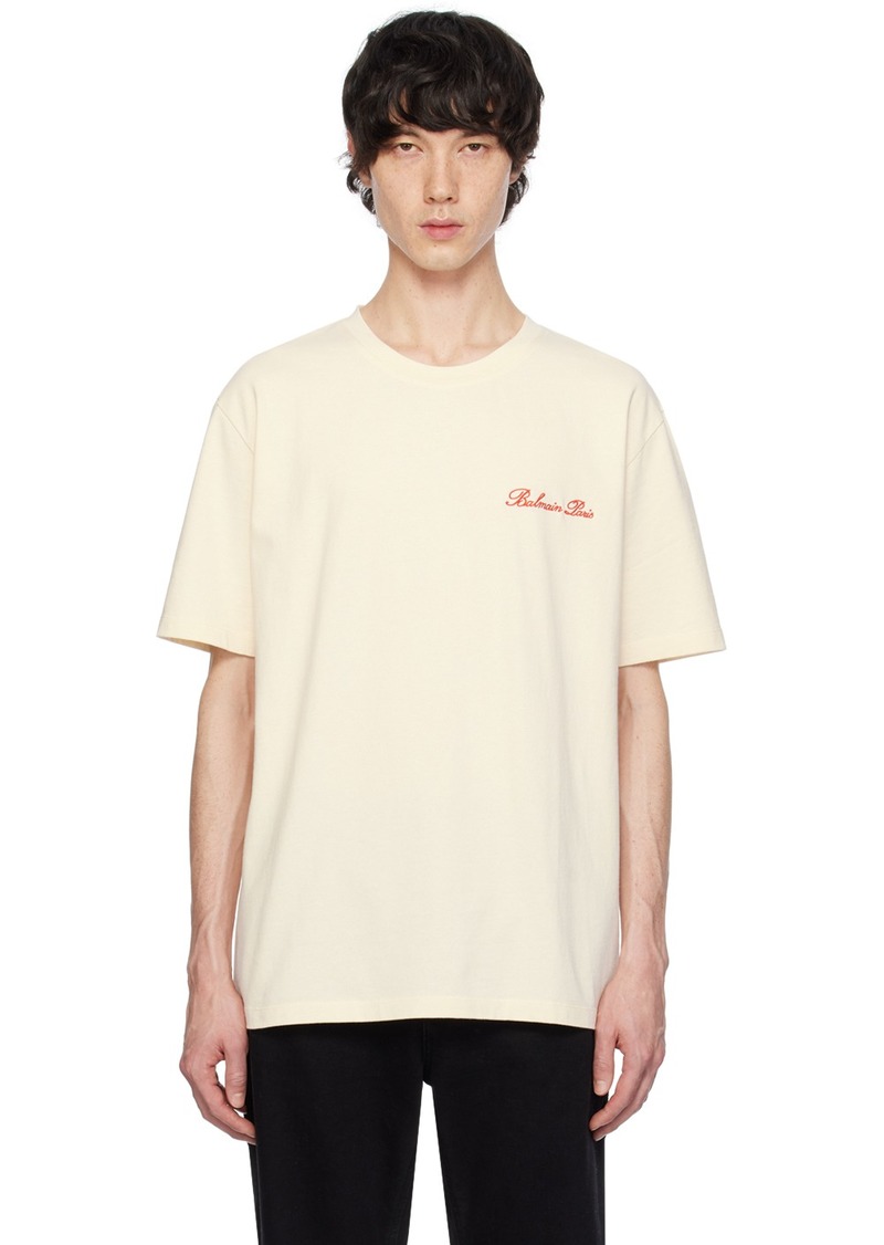 Balmain Beige Western T-shirt