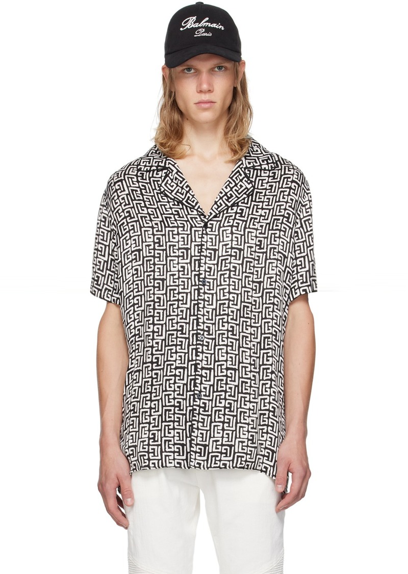 Balmain Black & White Monogram Shirt