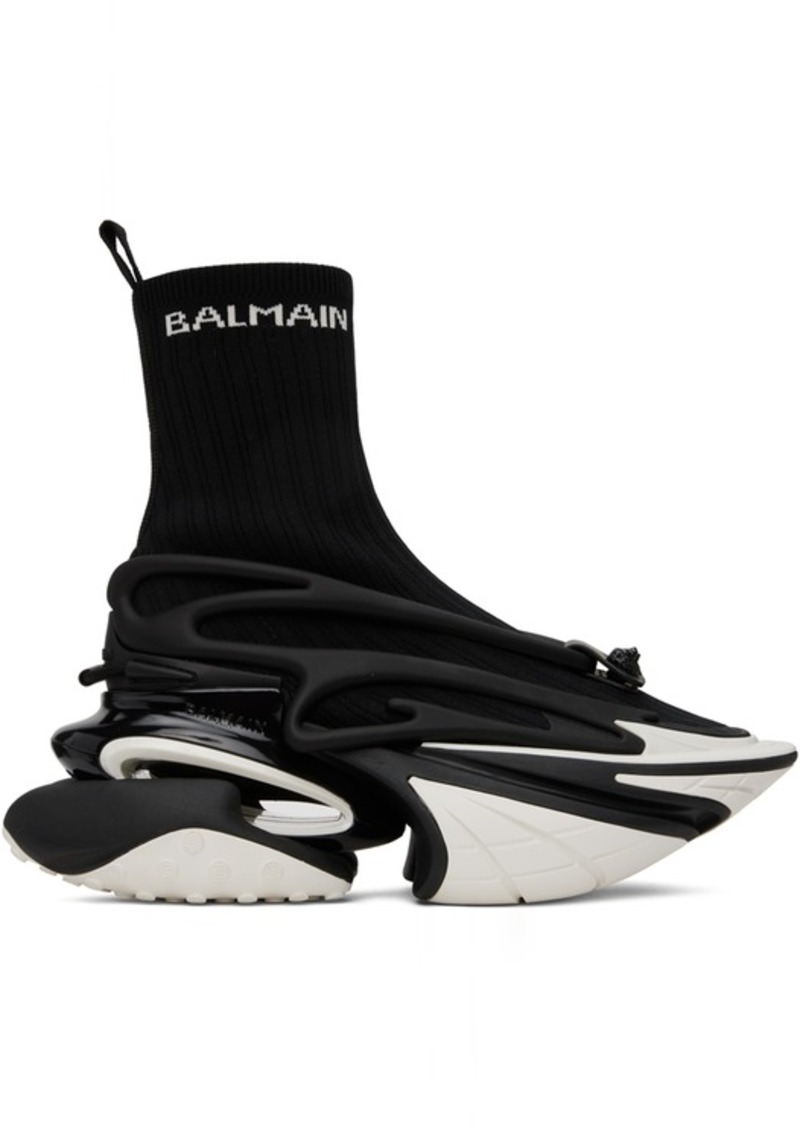 Balmain Black & White Unicorn Sneakers