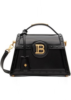 Balmain Black B-Buzz Dynasty Glazed Leather Bag