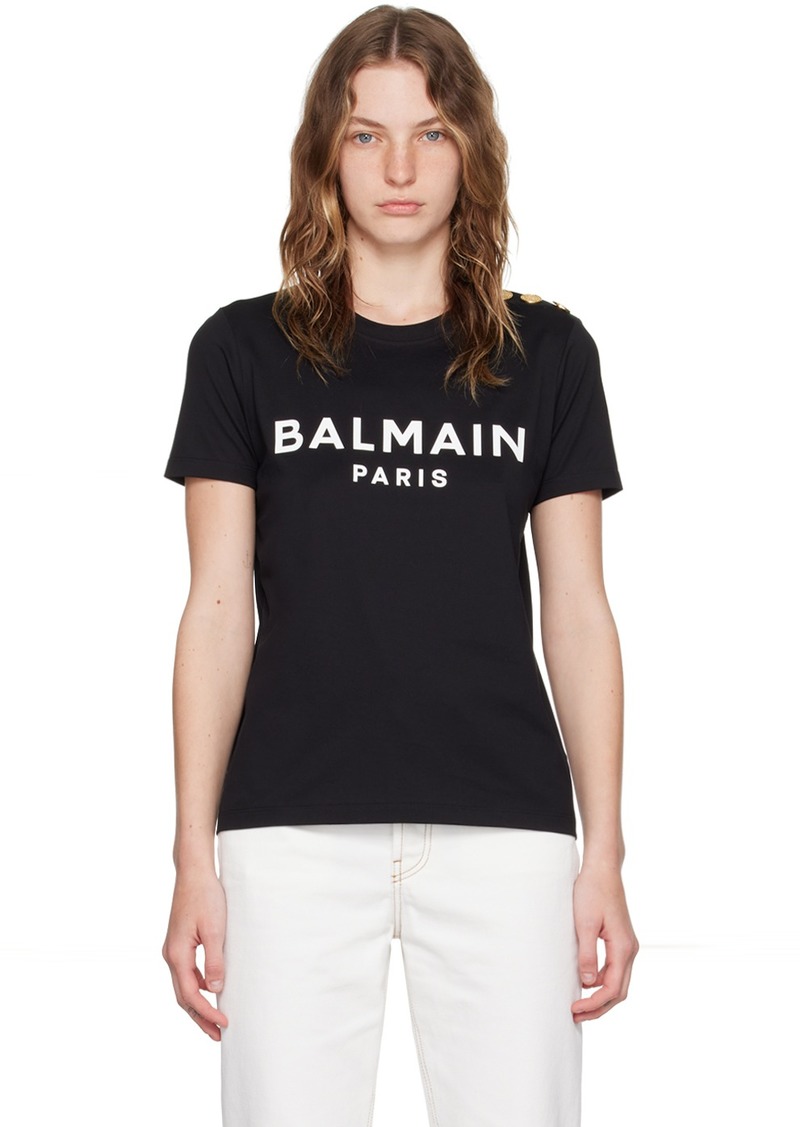 Balmain Black 'Balmain Paris' T-Shirt