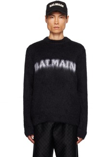 Balmain Black Brushed Sweater