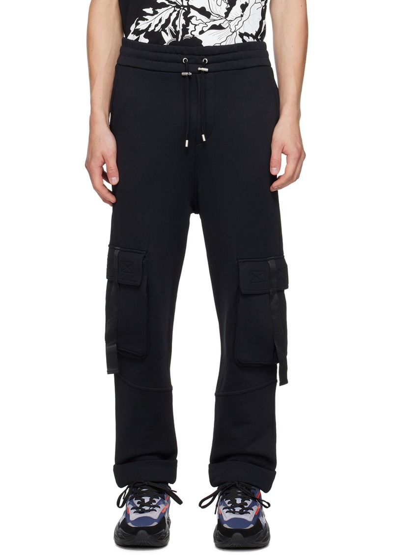 Balmain Black Drawstring Cargo Pants