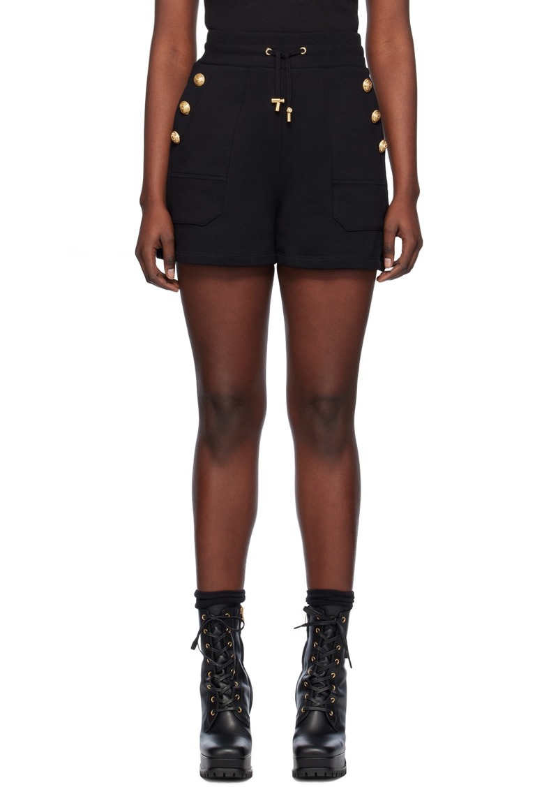 Balmain Black Drawstring Shorts