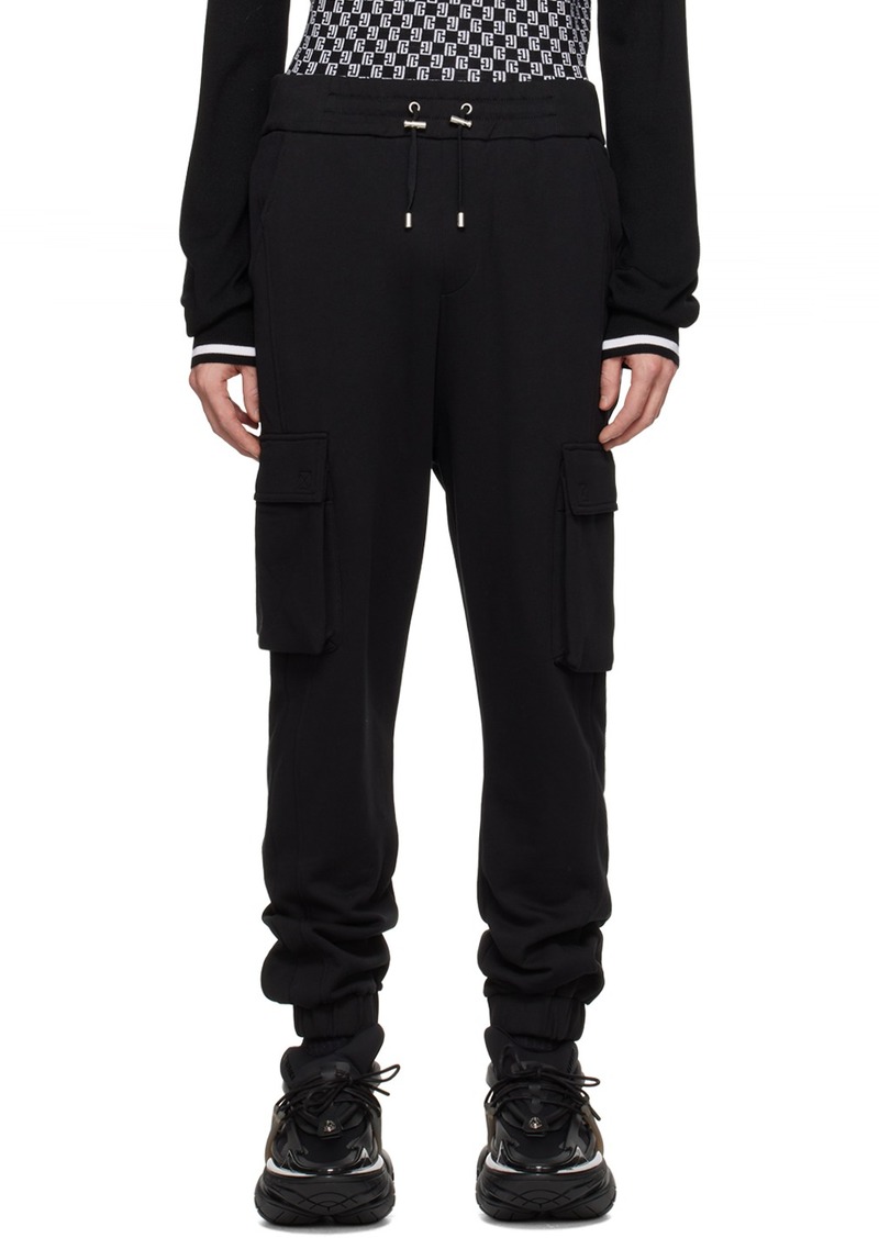 Balmain Black Drawstring Sweatpants