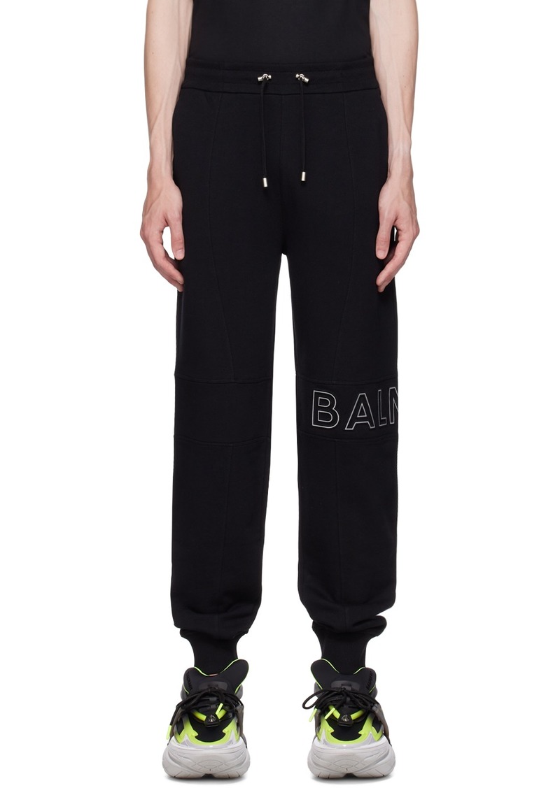 Balmain Black Embossed Sweatpants