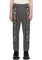 Balmain Black Mini Monogram Trousers