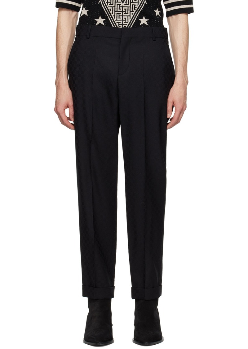 Balmain Black Monogram Trousers