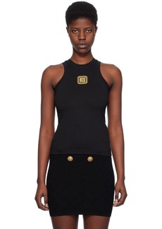 Balmain Black 'PB' Tank Top