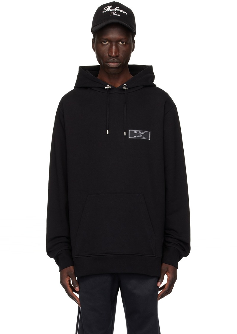 Balmain Black 'Pierre Balmain' Hoodie