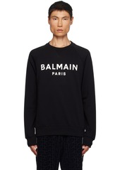 Balmain Black Print Sweatshirt