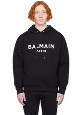 Balmain Black Printed Hoodie