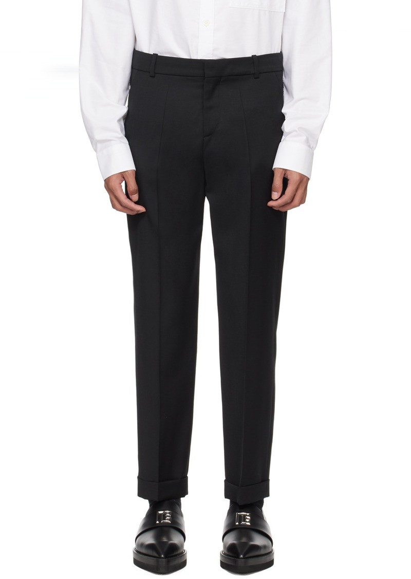 Balmain Black Rolled Cuff Trousers