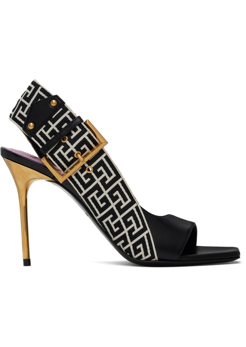 Balmain Black Rudy Heeled Sandals