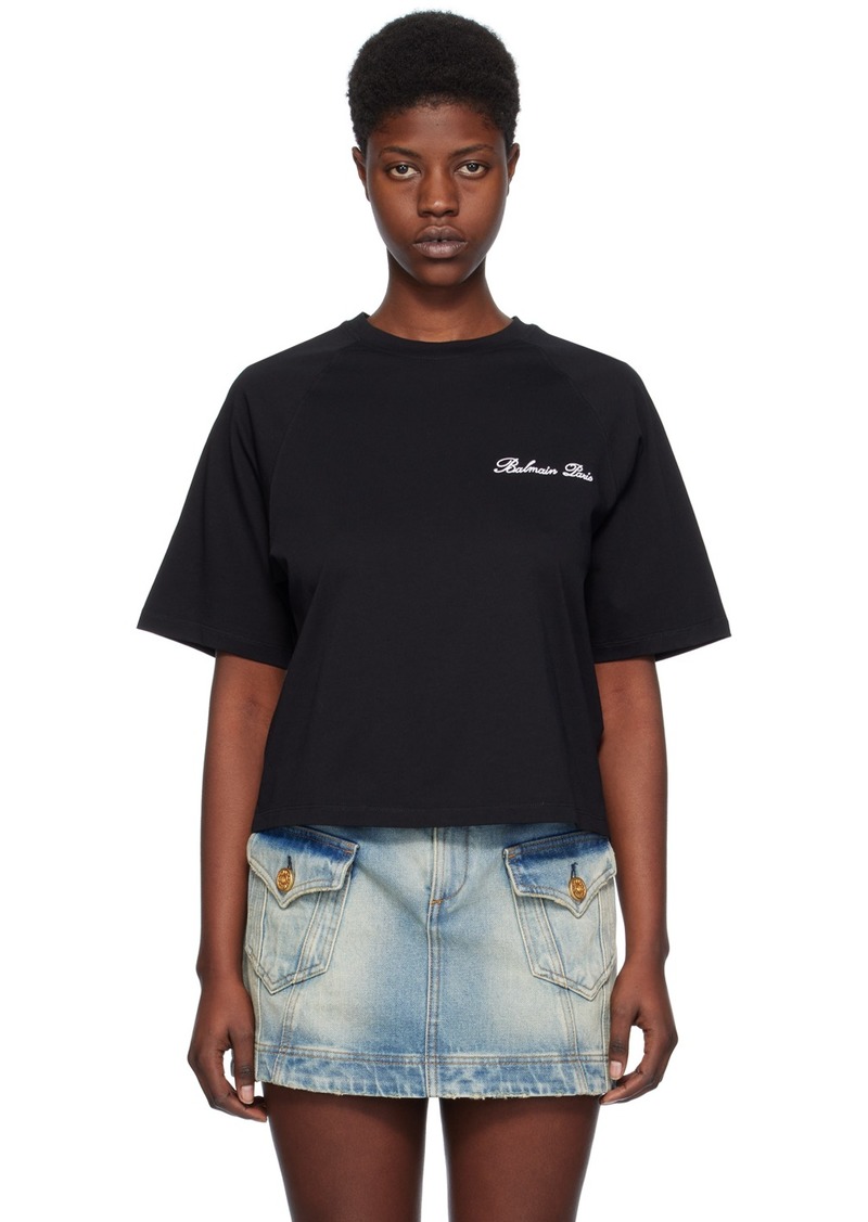 Balmain Black Signature T-Shirt