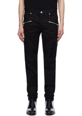 Balmain Black Zip Cargo Pants