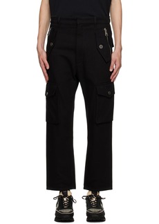 Balmain Black Zip Cargo Pants