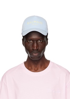 Balmain Blue 'Balmain Paris' Embroidery Cap