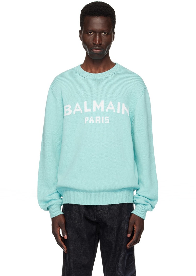 Balmain Blue 'Balmain Paris' Sweater