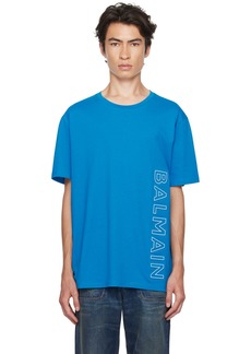 Balmain Blue Embossed T-Shirt
