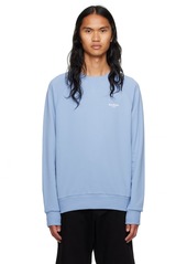 Balmain Blue Flocked Sweatshirt