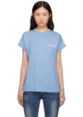 Balmain Blue Flocked T-Shirt