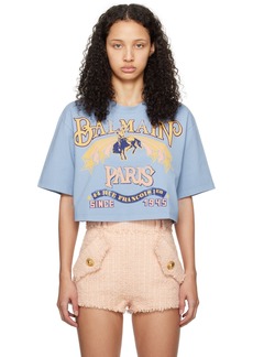 Balmain Blue Western T-Shirt