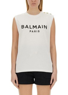 BALMAIN CAMISOLE WITH THREE BUTTONS