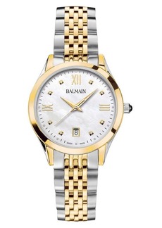 BALMAIN WATCHES Classic R Diamond Two-Tone Bracelet Watch