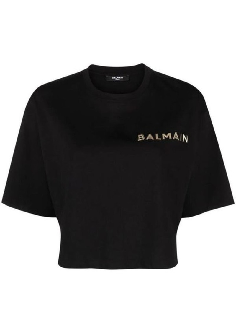 BALMAIN CROP T-SHIRT CLOTHING