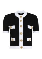 BALMAIN EMBELLISHED BUTTON CARDIGAN