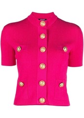 BALMAIN Embossed buttons knitted cardigan