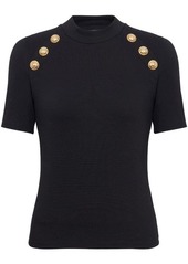 BALMAIN Embossed buttons turtleneck sweater