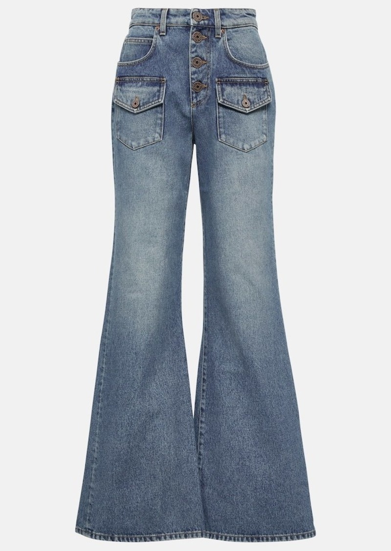 Balmain High-rise flared jeans