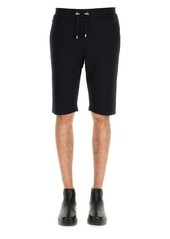 BALMAIN FLOCKED LOGO SHORTS