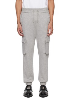 Balmain Gray Cargo Pocket Lounge Pants